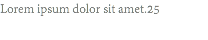 Lorem ipsum dolor sit amet.25